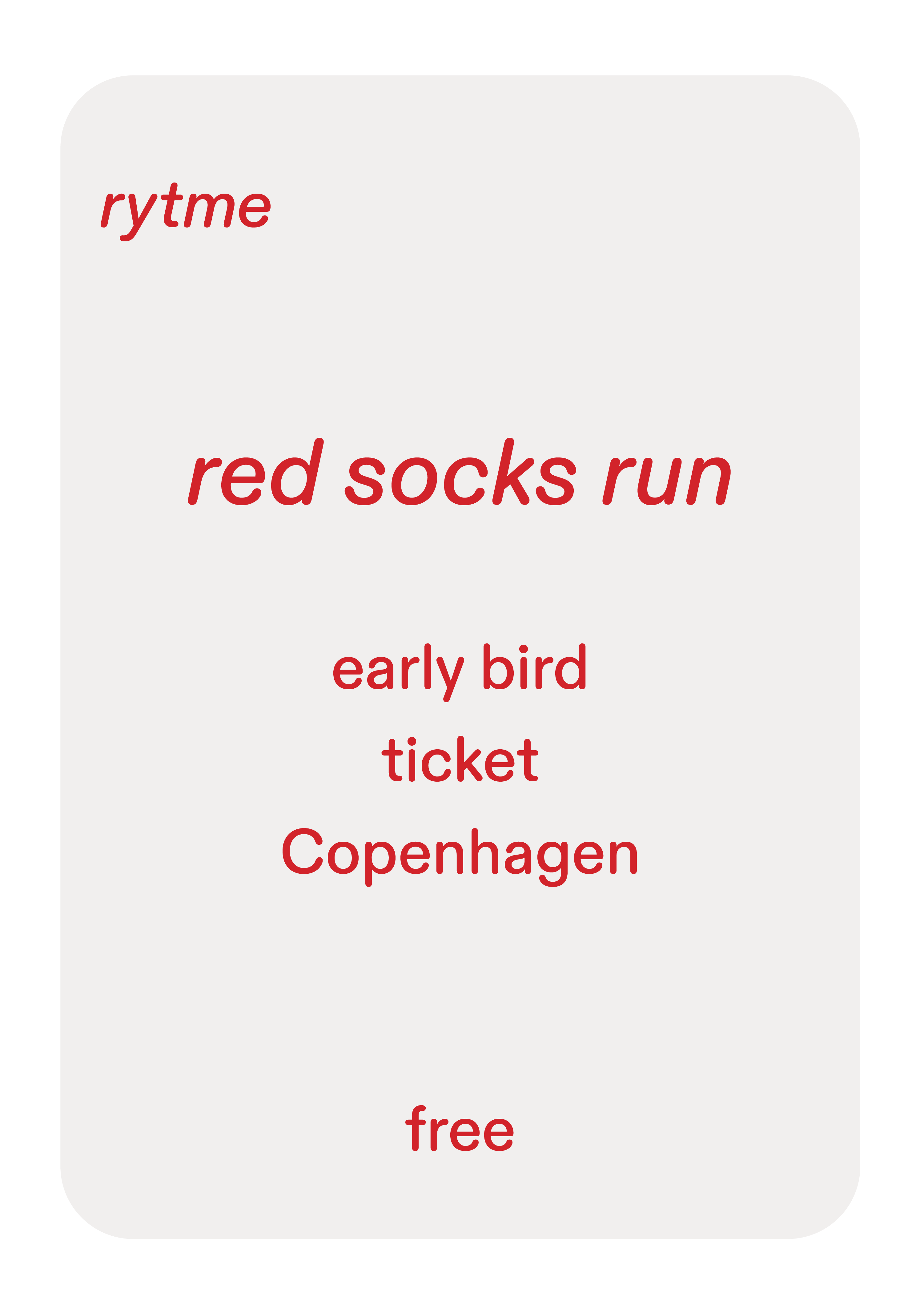 red socks run Early Bird Ticket Copenhagen