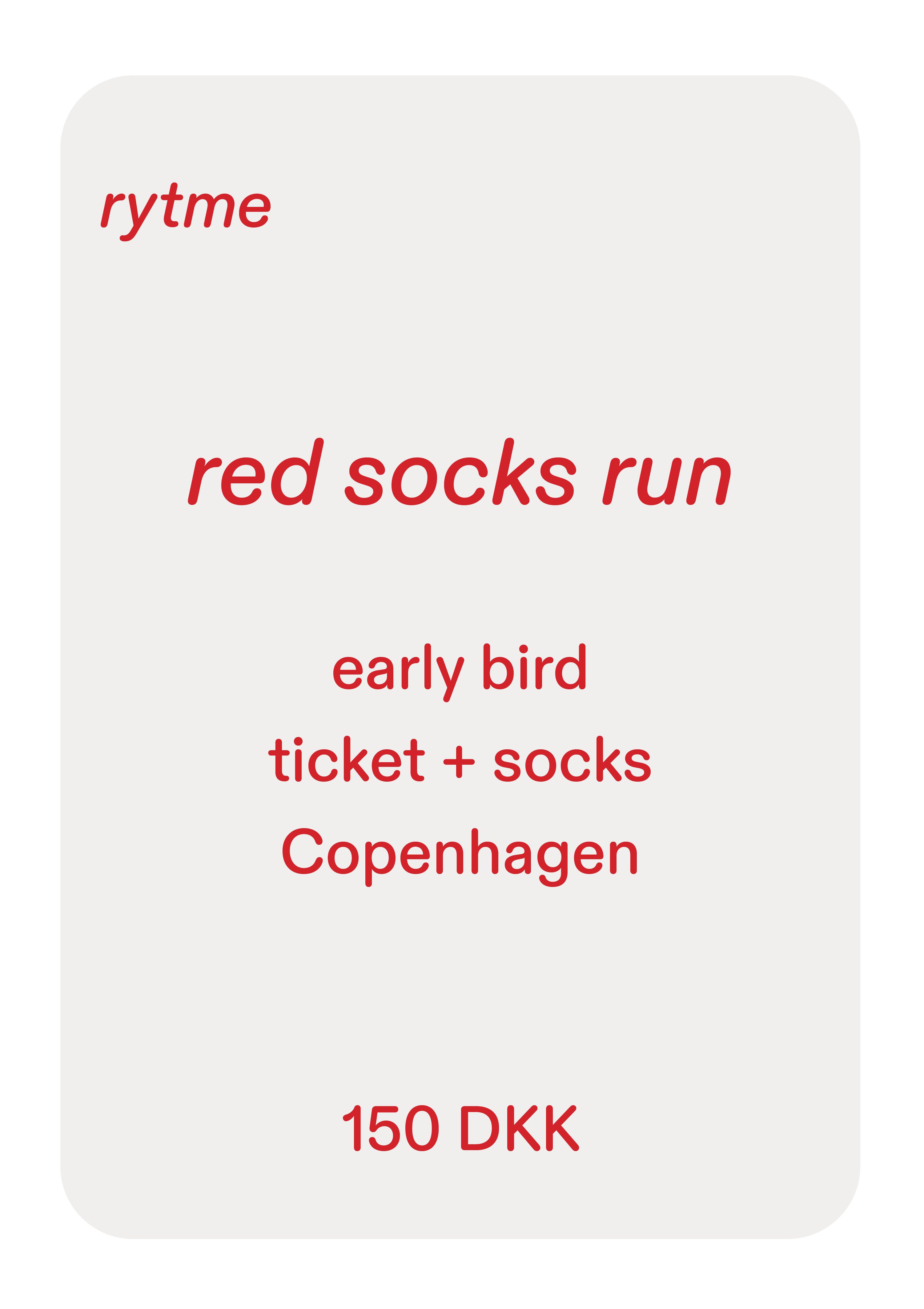red socks run - Early Bird Ticket Copenhagen + Socks