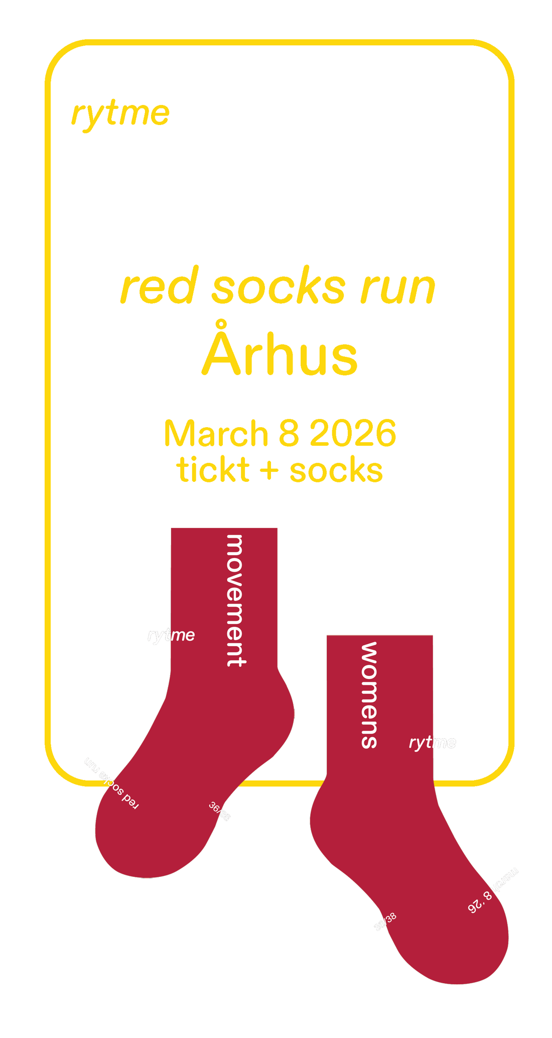 red socks run - Århus - Ticket + Socks