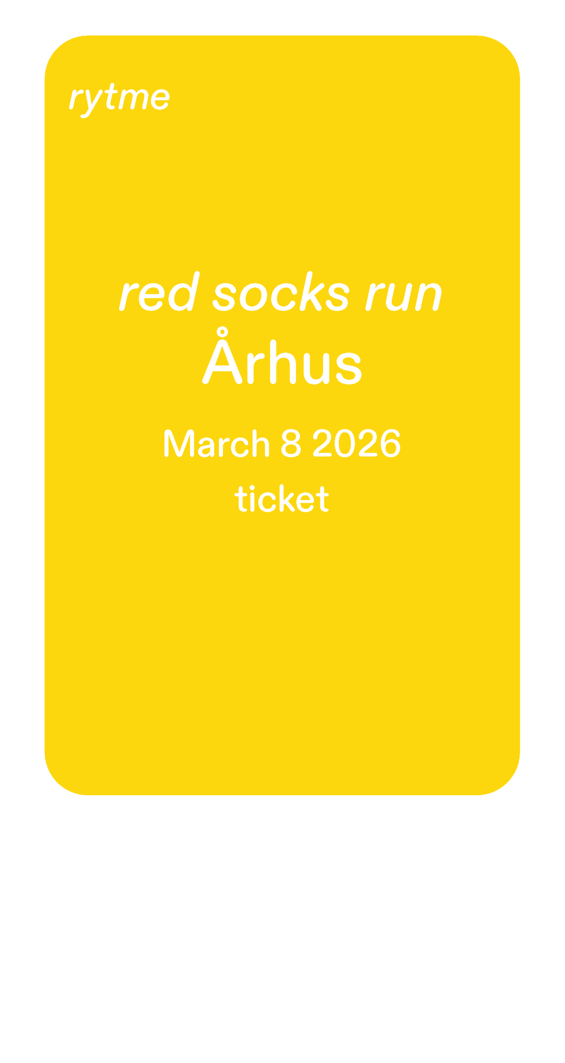 red socks run - Århus -  Ticket