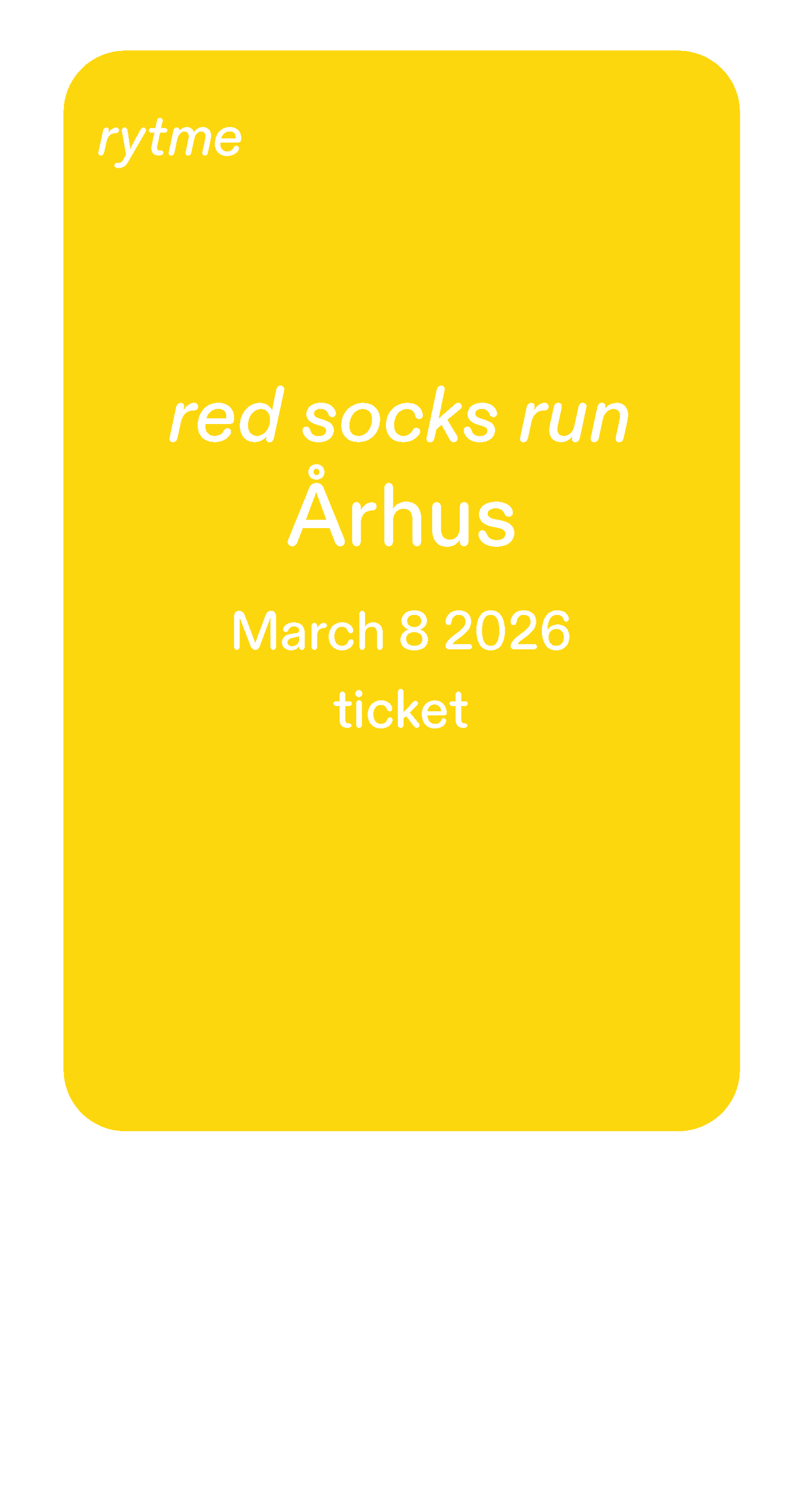 red socks run - Århus -  Ticket